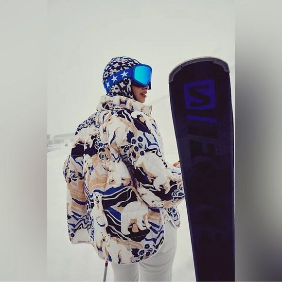 NWOT Free People Pippa Printed Packable Puffer Jacket - Small - Picture 1 of 8